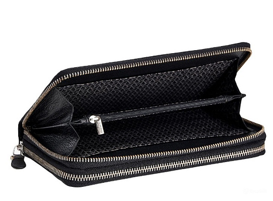 Портмоне Dr.Koffer из натуральной кожи черное