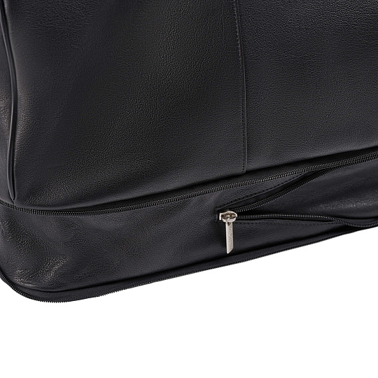 Сумка дорожная Dr.Koffer из натуральной кожи черная