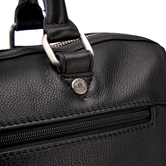 Деловая сумка Dr.Koffer из натуральной кожи черная