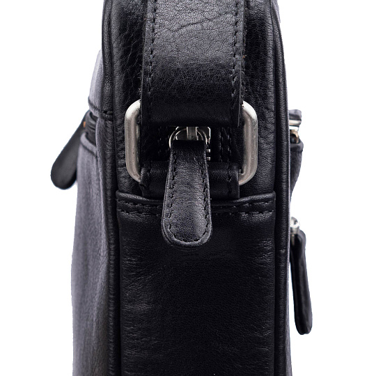 Сумка через плечо Dr.Koffer из натуральной кожи черная