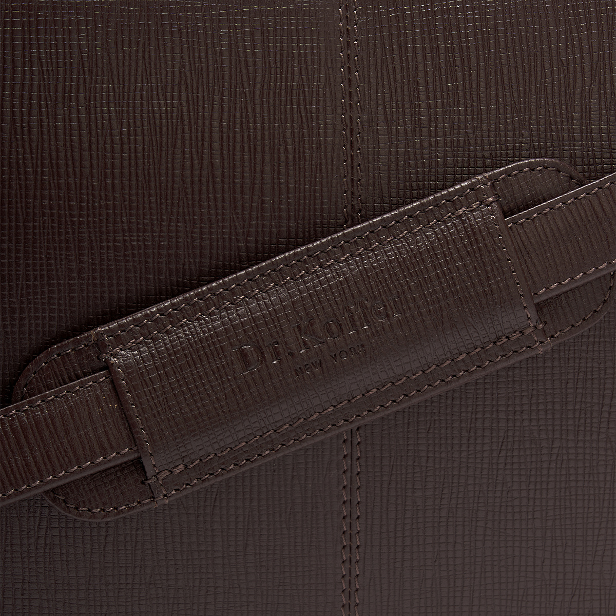 Портфель Dr.Koffer из натуральной кожи темно-коричневый