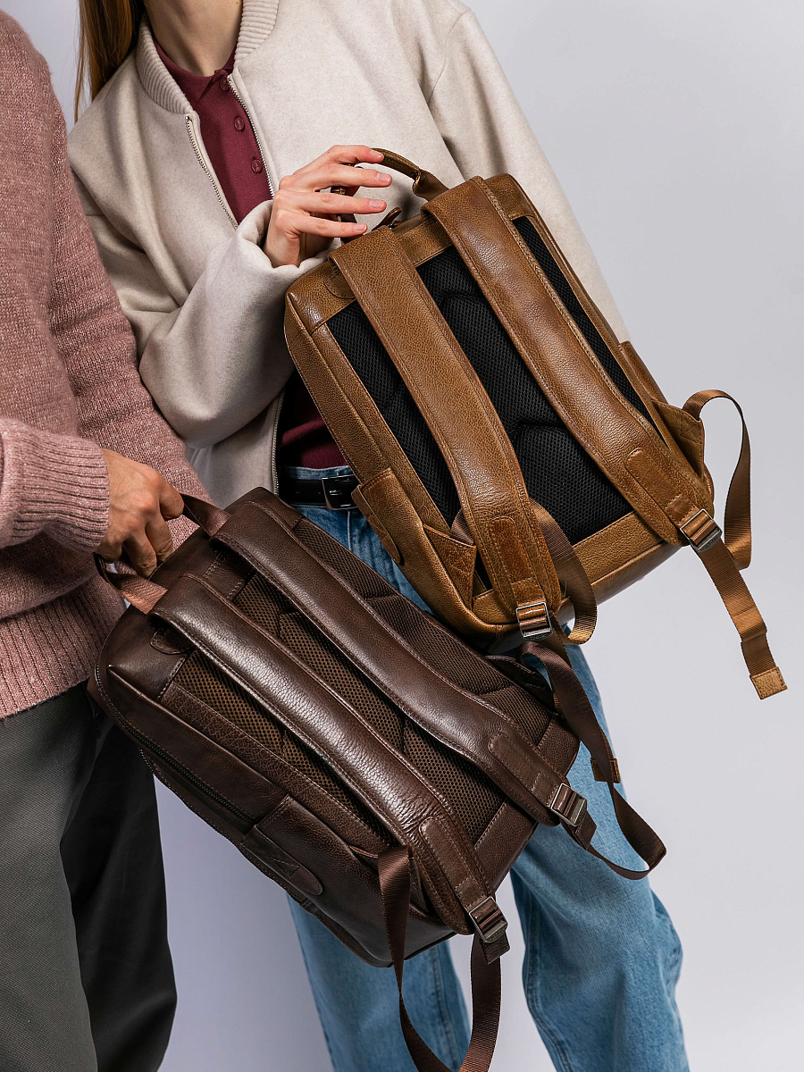 Рюкзак Dr. Koffer из натуральной кожи коричневый