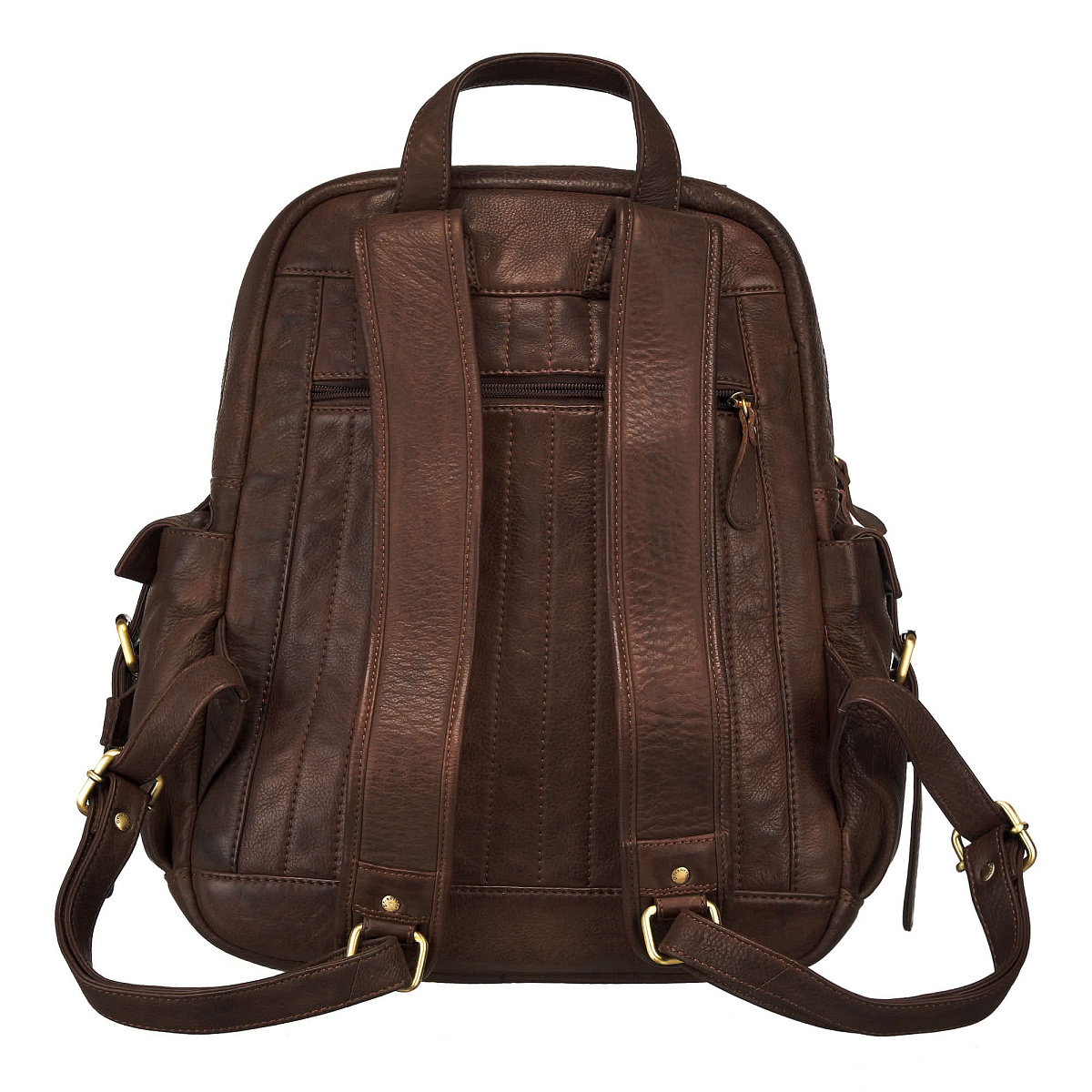 Рюкзак Dr.Koffer из натуральной кожи темно-коричневый