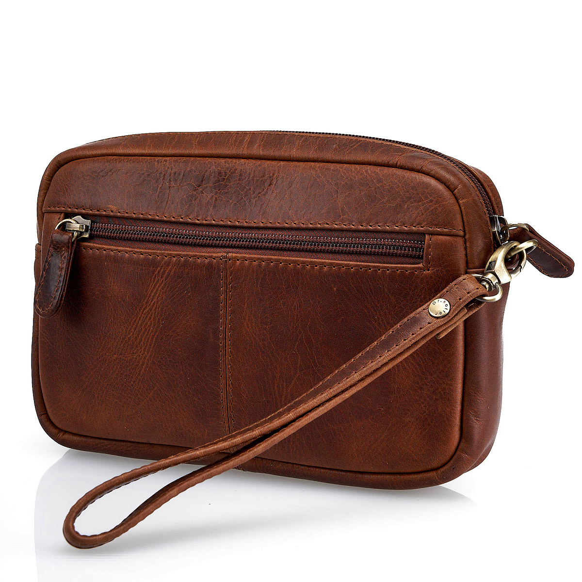 Сумка барсетка из натуральной кожи Dr. Koffer коричневая