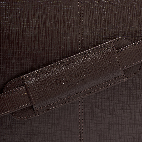 Портфель Dr.Koffer из натуральной кожи темно-коричневый