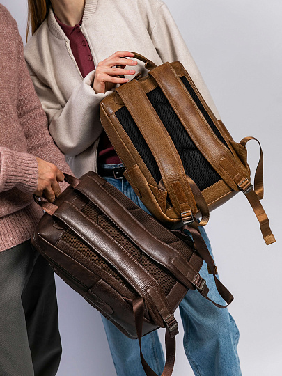 Рюкзак Dr. Koffer из натуральной кожи коричневый