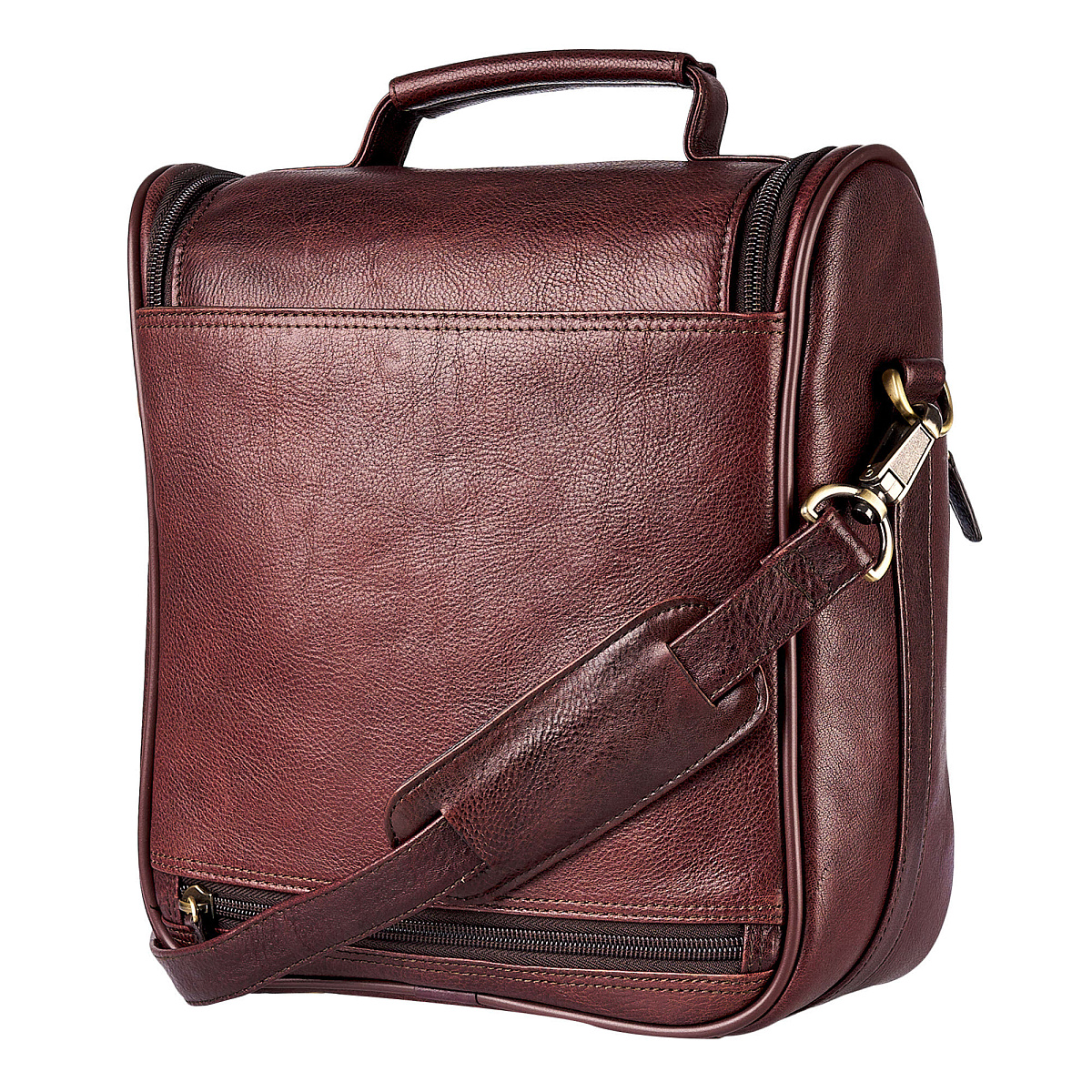 Бьюти-кейс несессер Dr. Koffer из натуральной кожи коричневый