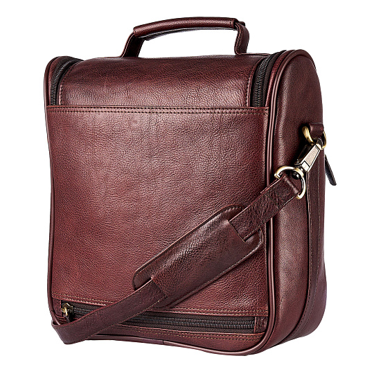 Бьюти-кейс несессер Dr. Koffer из натуральной кожи коричневый