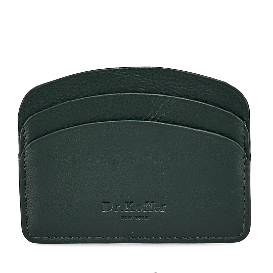Кредитница Dr.Koffer из натуральной кожи зеленая