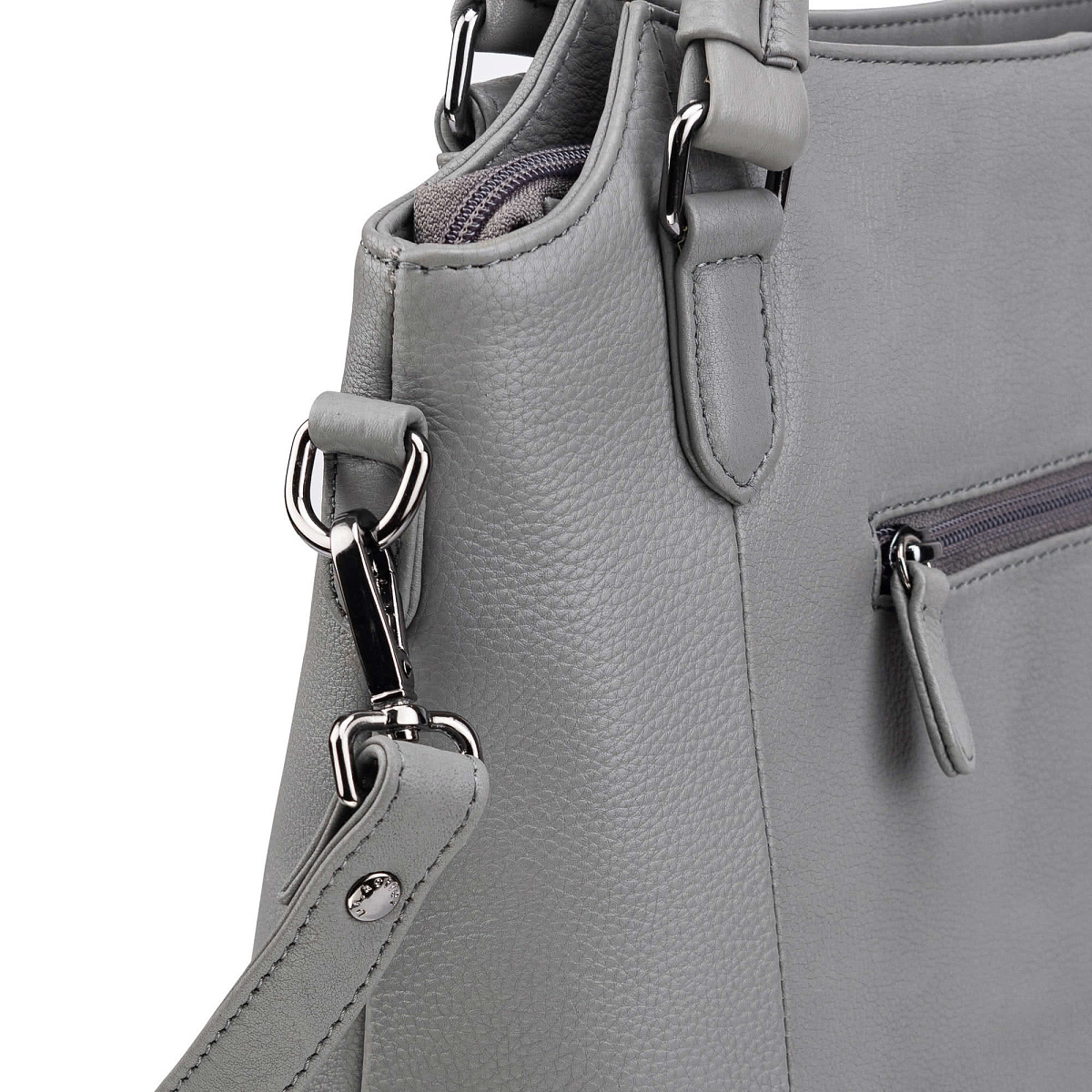 Женская сумка Dr.Koffer из натуральной кожи серая