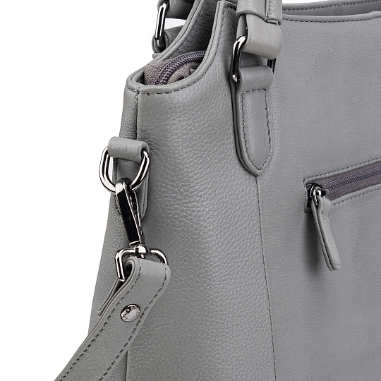 Женская сумка Dr.Koffer из натуральной кожи серая