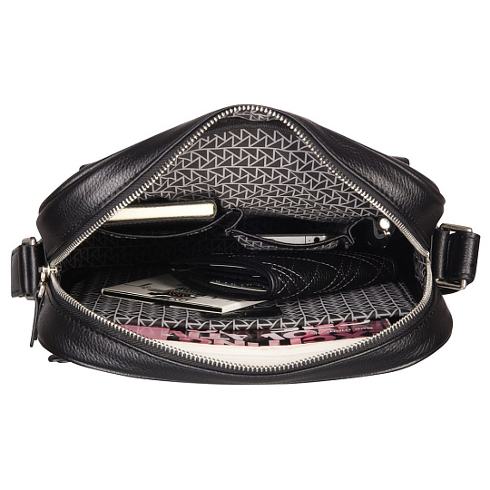 Сумка через плечо Dr.Koffer из натуральной кожи черная