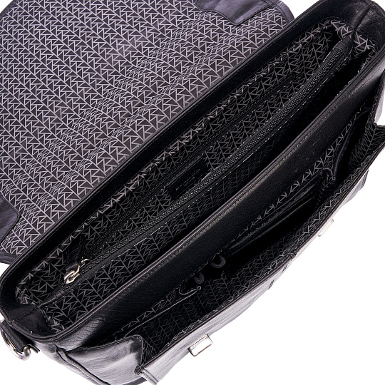 Портфель Dr.Koffer из натуральной кожи черный