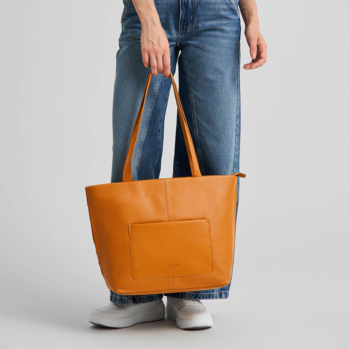 Женская сумка Dr.Koffer из натуральной кожи желтая