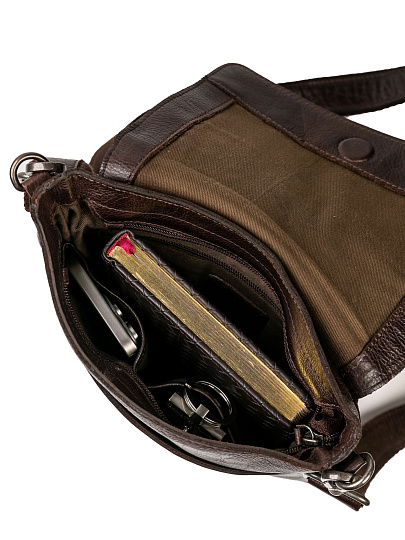 Сумка через плечо Dr.Koffer из натуральной кожи коричневая