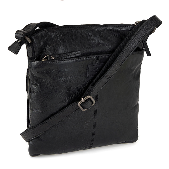 Сумка через плечо Dr.Koffer из натуральной кожи черная