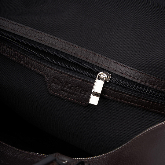 Сумка дорожная Dr.Koffer из натуральной кожи коричневая