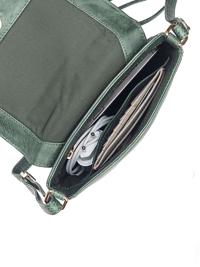 Женская сумка Dr. Koffer из натуральной кожи зеленая