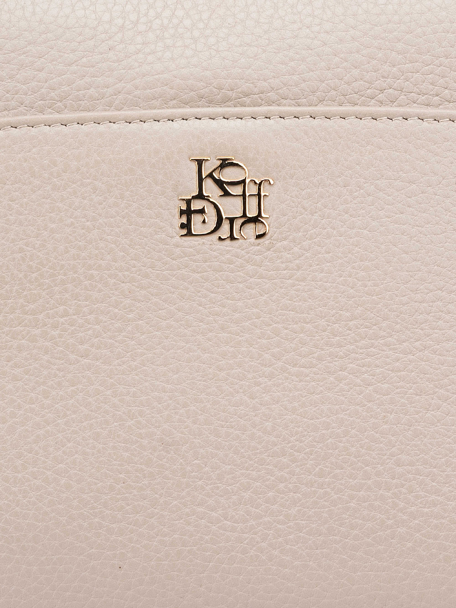 Женская сумка Dr. Koffer из натуральной кожи бежевая