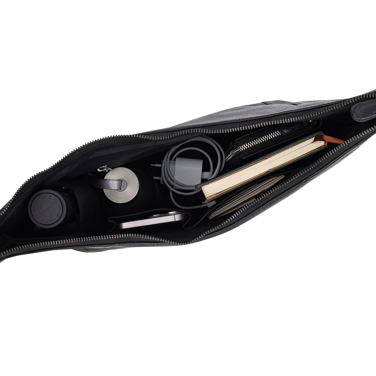 Женская сумка Dr.Koffer из натуральной кожи чёрная