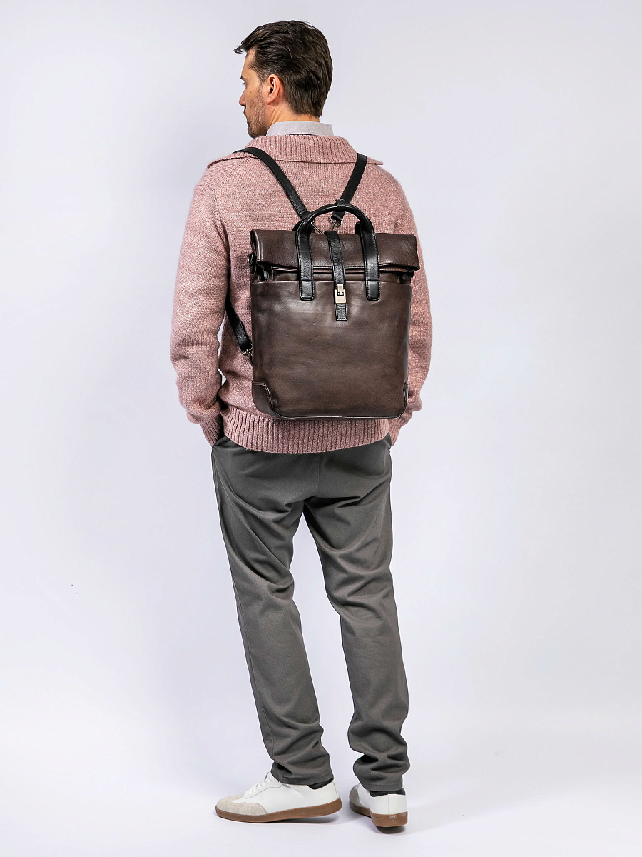 Рюкзак Dr. Koffer из натуральной кожи коричневый