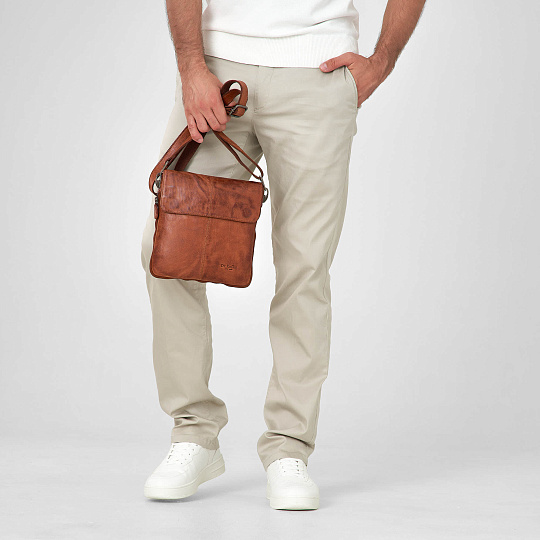 Сумка через плечо Dr.Koffer из натуральной кожи коричневая