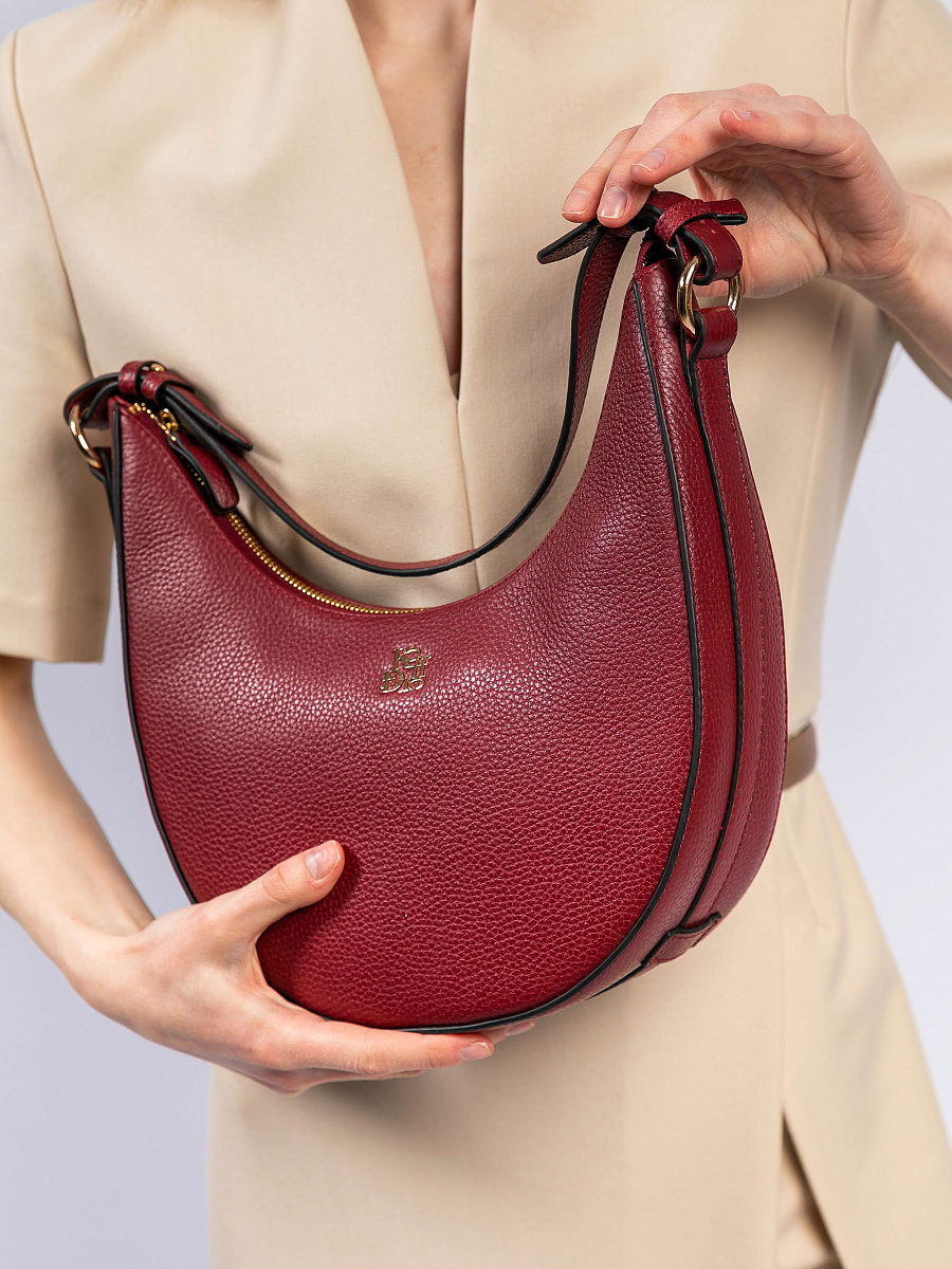 Женская сумка Dr. Koffer из натуральной кожи бордовая