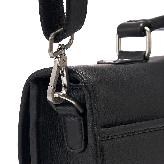 Портфель Dr.Koffer из натуральной кожи черный