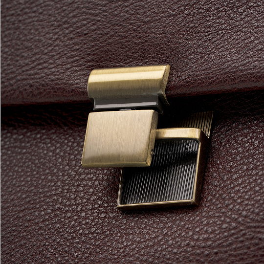 Портфель Dr.Koffer из натуральной кожи темно-коричневый