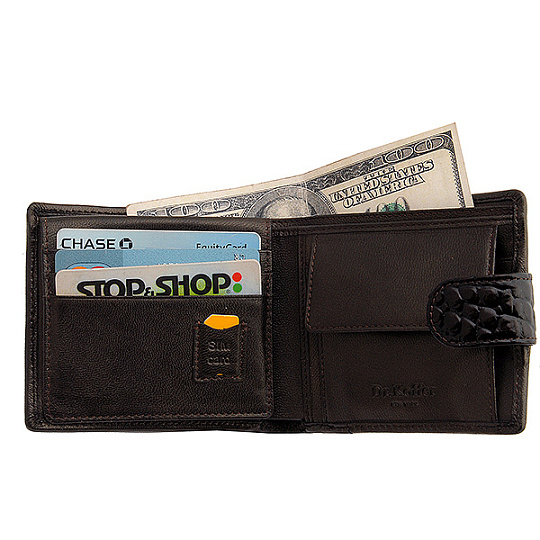 Портмоне Dr.Koffer из натуральной кожи коричневое