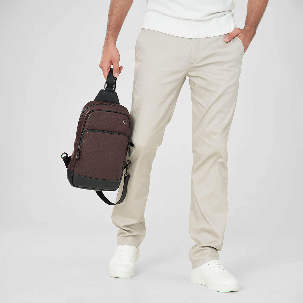 Рюкзак Dr.Koffer из натуральной кожи темно-коричневый