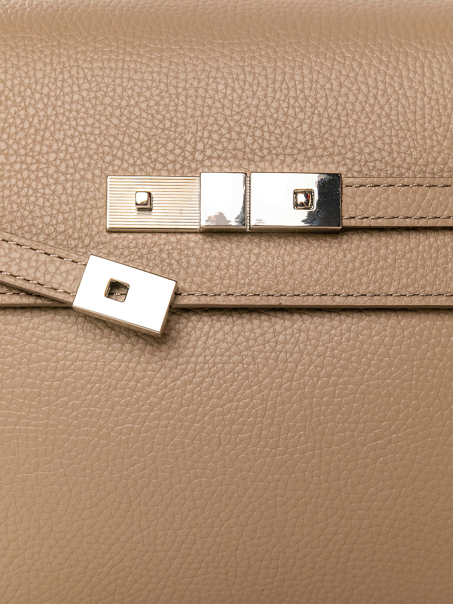 Женская сумка Dr. Koffer из натуральной кожи бежевая