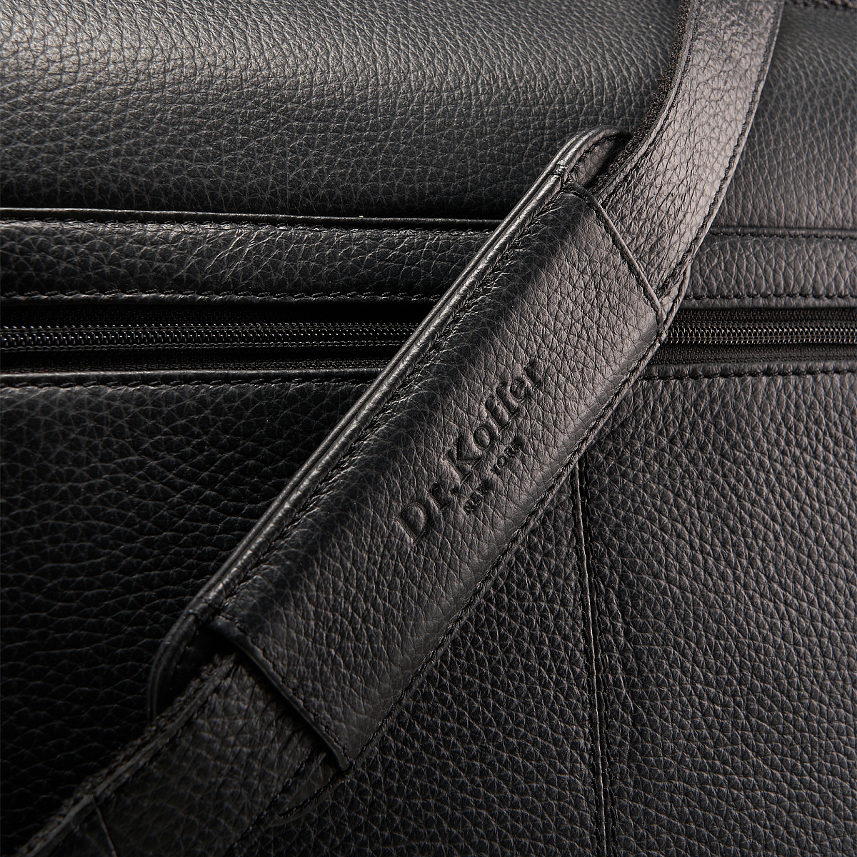 Портфель Dr.Koffer из натуральной кожи черный