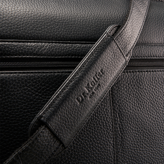 Портфель Dr.Koffer из натуральной кожи черный