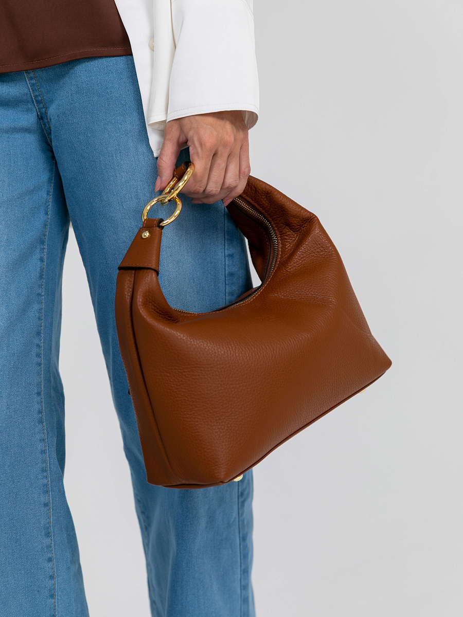 Женская сумка Dr.Koffer из натуральной кожи коричневая