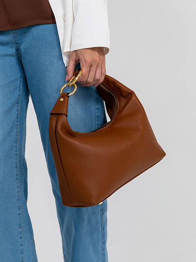 Женская сумка Dr.Koffer из натуральной кожи коричневая