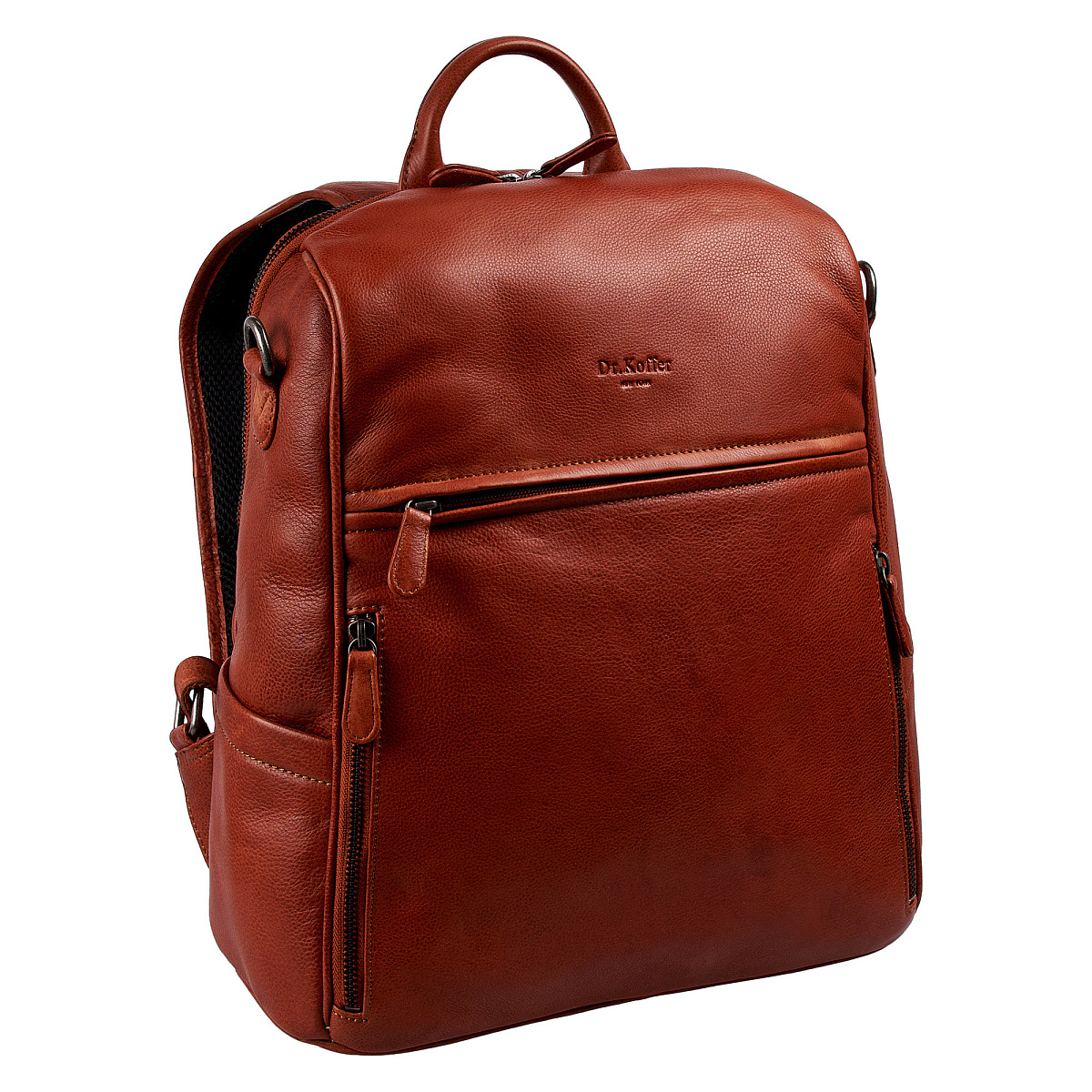 Рюкзак Dr.Koffer из натуральной кожи светло-коричневый
