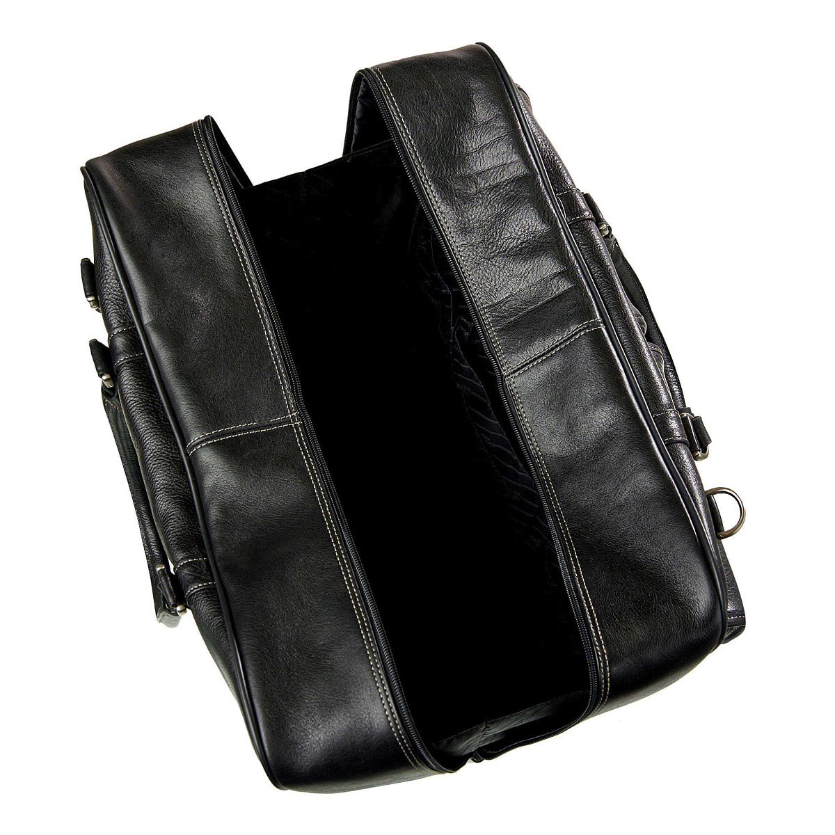 Сумка дорожная Dr.Koffer из натуральной кожи черная