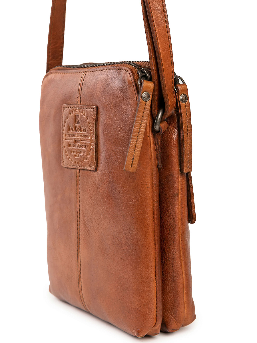 Сумка через плечо Dr.Koffer из натуральной кожи коричневая