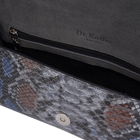 Женская сумка Dr. Koffer из натуральной кожи серая