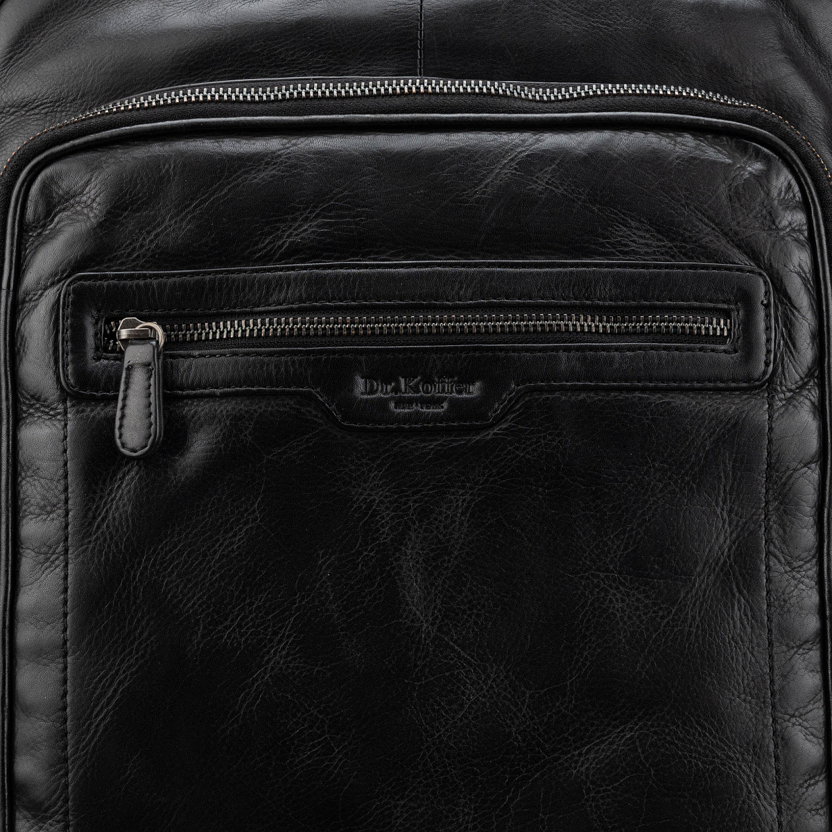 Рюкзак Dr.Koffer из натуральной кожи черный