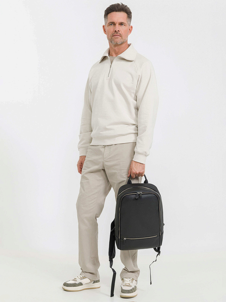 Рюкзак Dr.Koffer из натуральной кожи черный