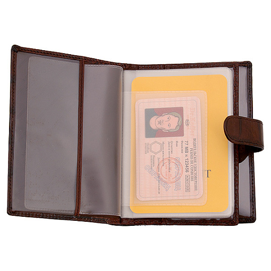 Обложка для паспорта/автодок из натуральной кожи Dr. Koffer