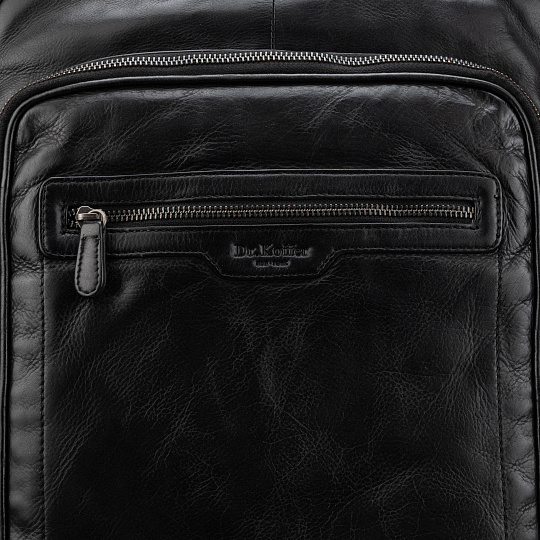 Рюкзак Dr.Koffer из натуральной кожи черный