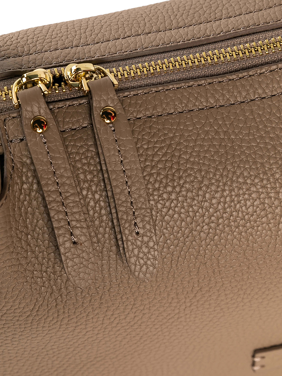 Женская сумка Dr. Koffer из натуральной кожи бежевая