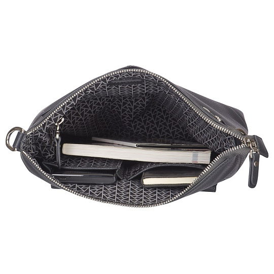 Сумка через плечо Dr.Koffer из натуральной кожи серая