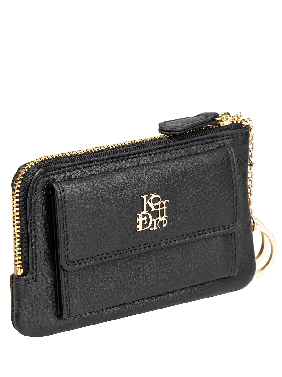 Ключница Dr.Koffer из натуральной кожи черная