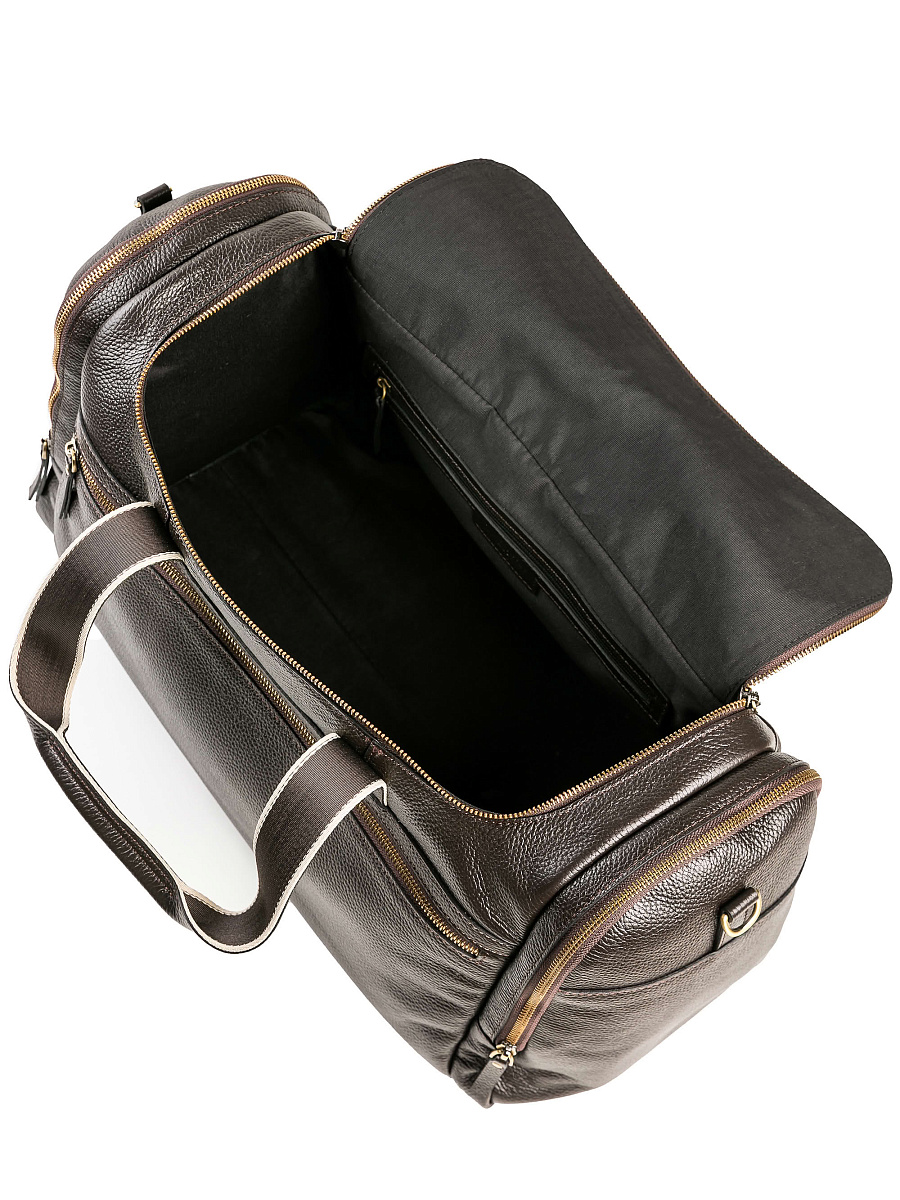 Дорожная сумка Dr. Koffer из натуральной кожи коричневая