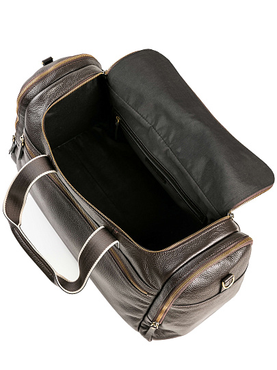 Дорожная сумка Dr. Koffer из натуральной кожи коричневая