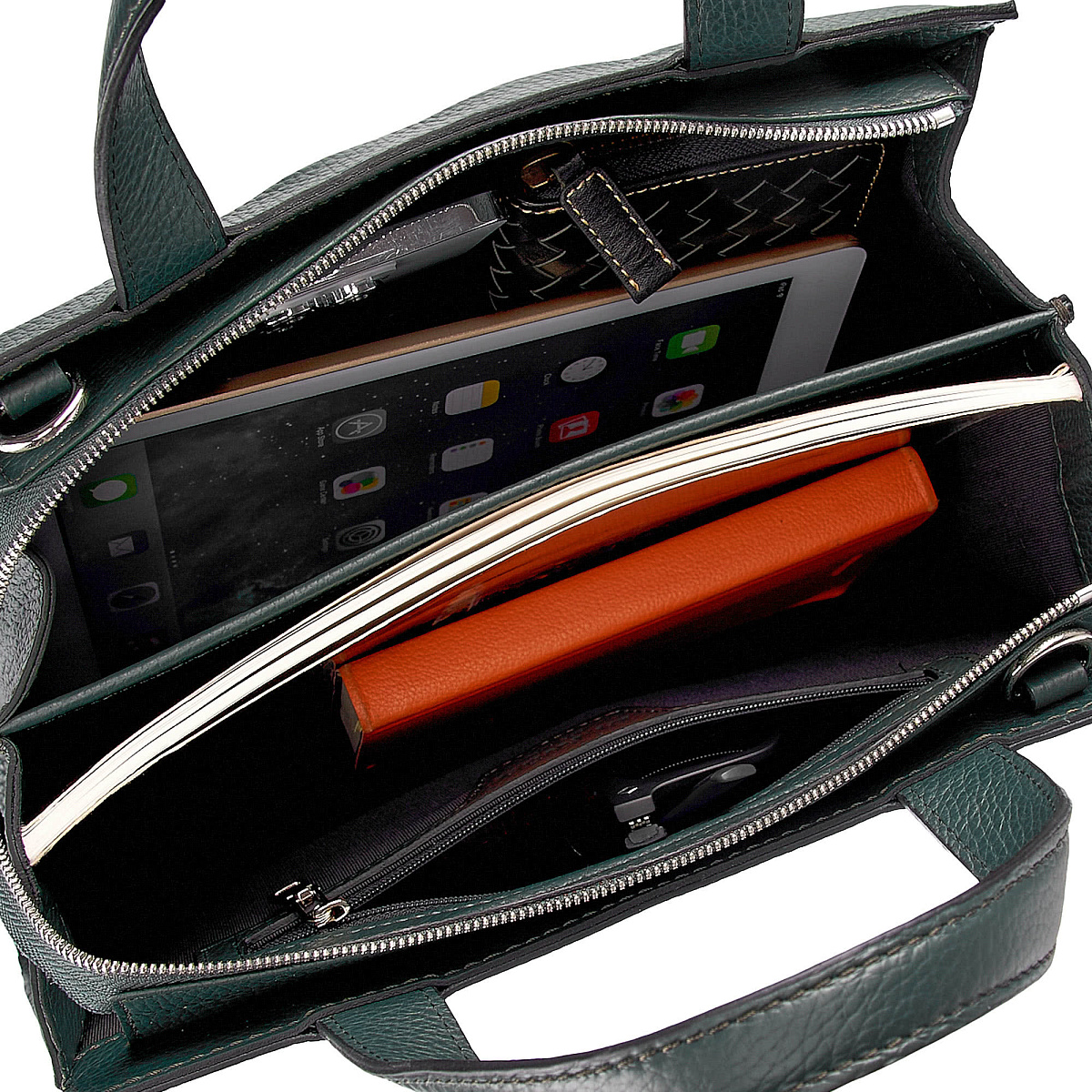 Женская сумка Dr. Koffer из натуральной кожи зеленая